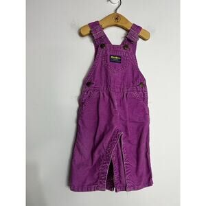 OshKosh B'Gosh Vintage Corduroy USA Overalls Purple Girls 12 Months